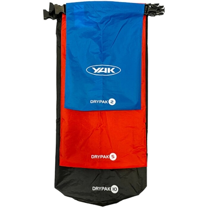 2024 Yak Drypak 2L / 5L / 10L Ripstop Bag Set 7003331 - Black / Blue / Red